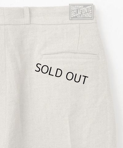 画像7: BELAFOTE/RT 2TACK SHORTS HEAVY LINEN  BEIGE