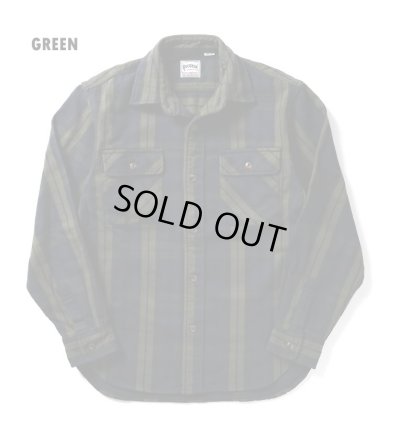 画像1: （再入荷）HOUSTON/UK CHECK HEAVY VIYELLA SHIRT  GREEN