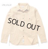 HOUSTON/STRIPE VIYELLA SHIRT  ORANGE