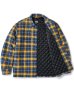 画像2: FTC/QUILTED LINED PLAID NELL SHIRT  BLACK (2)