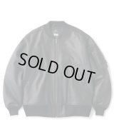 FTC/LEATHER MA-1 JKT  BLACK