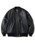 画像1: FTC/LEATHER MA-1 JKT  BLACK (1)