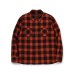 画像1: (再アップ）(再入荷）RATS/PRINT FLANNEL CHECK SHIRT ORANGE CHECK (1)