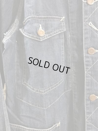 画像4: VINTAGE EL/DENIM COVERALLS JKT  BLUE