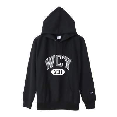 画像1: CHAMPION/REVERSE WEAVE HOODED  BLACK