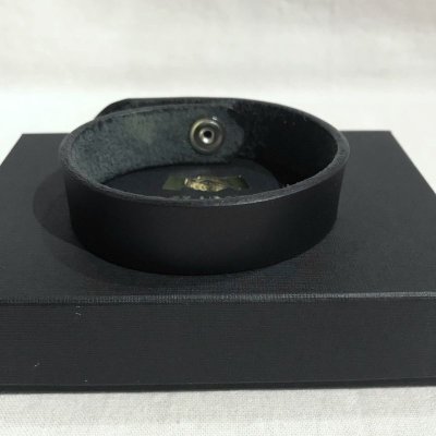 画像1: GLAD HAND/LEATHER BRACELET  BLACK