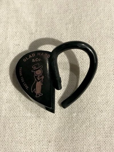 画像2: GLAD HAND/HEART  KEY RING  BLACK