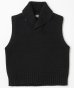 画像1: BELAFOTE/RT ROLL COLLAR LOW GUAGEKNIT VEST  BLACK (1)