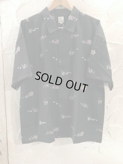 画像1: REVO/BLUSH  PATTERN  SHIRT  BLACK