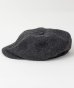 画像3: BELAFOTE/RT PEAKY HAT COTTON WOOL HERINGBINE  BLACK (3)