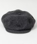 画像2: BELAFOTE/RT PEAKY HAT COTTON WOOL HERINGBINE  BLACK (2)