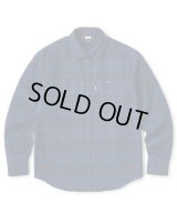 FTC/HEAVY PLAID NELLSHIRTS  NAVYxBLACK