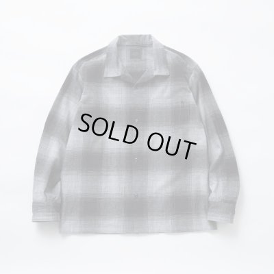 画像1: RATS/COTTON OMBRE CHECK SHIRTS  GRAY