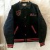 画像1: REVO/EMBROIDERY CORDUROY STADIUM JKT  BLACK (1)