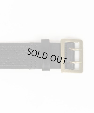 画像2: BELAFOTE/RT PUNCHING LEATHER DOUBLE PRONG BELT  BLACK