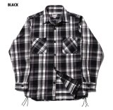 (再入荷)  HOUSTON/CHECK VIYELLA SHIRTS  BLACK