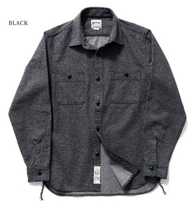 画像1: HOUSTON/COVERT VIYELLA SHIRTS  BLACK