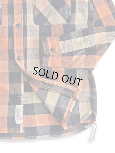 画像4: HOUSTON/BLOCK CHECK VIYELLA SHIRTS  BLACKxORANGE