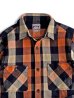 画像3: HOUSTON/BLOCK CHECK VIYELLA SHIRTS  BLACKxORANGE (3)