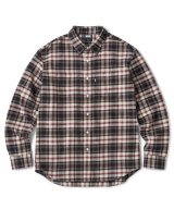 FTC/PLAID NEL SHIRT  BLACK