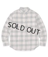 FTC/PLAID NEL SHIRT  BLACK