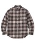 画像1: FTC/PLAID NEL SHIRT  BLACK (1)