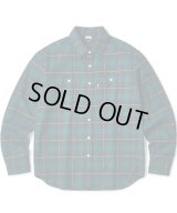 FTC/PLAID NEL SHIRT  NAVY