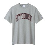 CHAMPION/PRINT SHORT  SLEEVE T PITTSBURGH  OX.GRAY