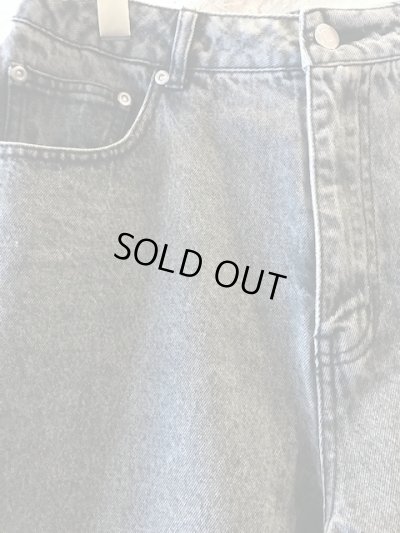 画像3: (再入荷) HAL HAM/DENIM WIDE TAPERED PANTS  BLACK CHEMICAL