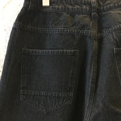 画像3: (再入荷) HAL HAM/DENIM WIDE TAPERED PANTS   BLACK