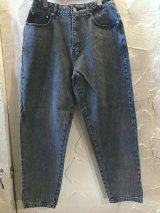 (再入荷) HAL HAM/DENIM WIDE TAPERED PANTS  BLACK CHEMICAL