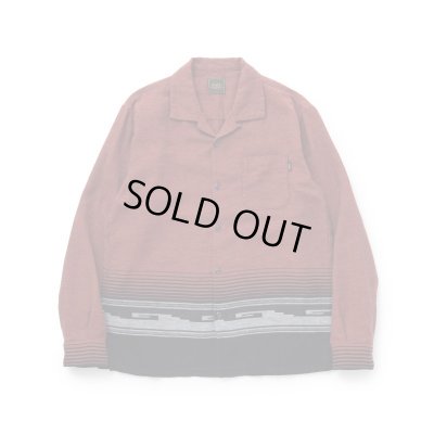 画像1: RATS/NATIVE JAQUARD SHIRT  RED