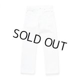 RATS/WHITE CRASH DENIM PANTS  WHITE