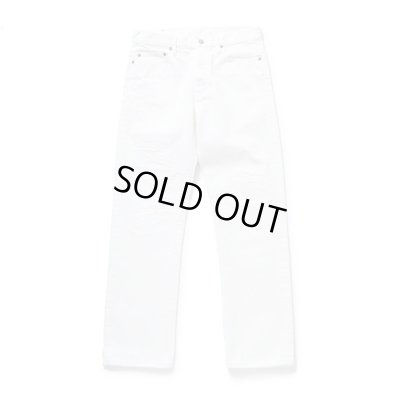 画像1: RATS/WHITE CRASH DENIM PANTS  WHITE