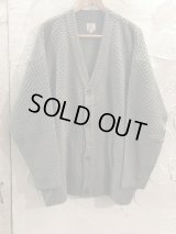 REVO/WAFFLE KNITING CARDIGAN  GRAY
