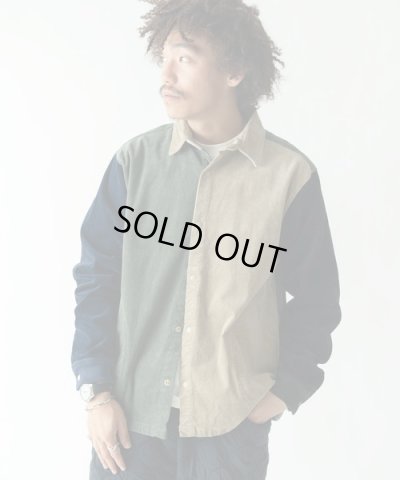 画像2: (再入荷) GYMMASTER/STRETCH CORDUROY SHIRT  BLACK