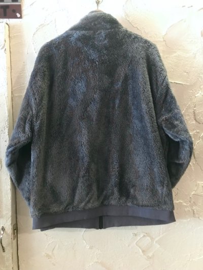 画像4: (SALE 30%OFF) REVO/NYLONxBOA STAND COLLER BLOUSON  BLACKxCHARCOAL