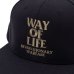 画像2: (振込限定、運賃１０００円)RATS/EMBROIDERY CAP WAY OF LIFE  BLACKxA.GOLD (2)