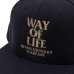 画像2: (振込限定、運賃５００円)RATS/EMBROIDERY CAP WAY OF LIFE  BLACKxA.GOLD (2)