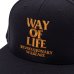 画像2: (店頭在庫分)RATS/EMBROIDERY CAP WAY OF LIFE  BLACKxM.GOLD (2)