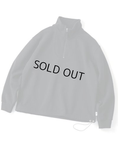 画像1: GYMMASTER/SWEAT HALF ZIP  BLACK