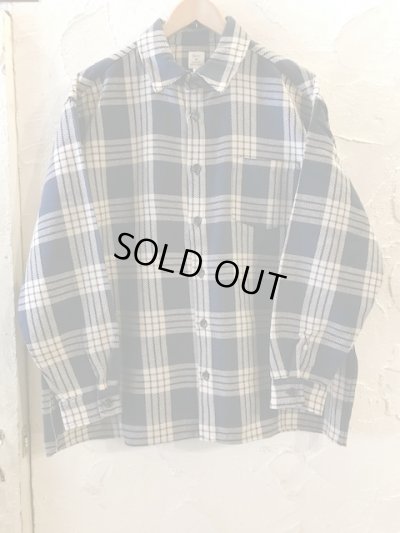 画像1: REVO/HEAVY WEIGHT CHECK SHIRT  NAVY