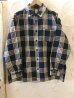 画像1: REVO/HEAVY WEIGHT CHECK SHIRT  NAVY (1)