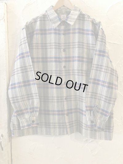 画像1: REVO/HEAVY WEIGHT CHECK SHIRT  NATURAL