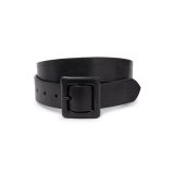 RATS/LEATHER BELT  BLACKxBLACK