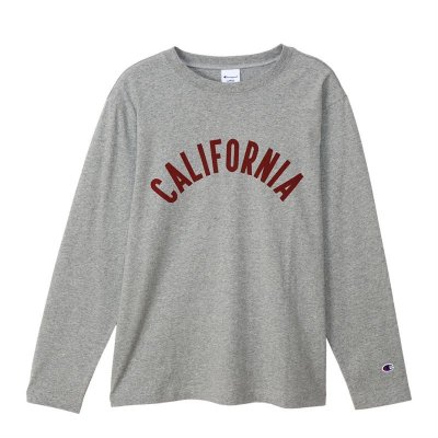 画像1: CHAMPION/LONG SLEEVE T CALOFORNIA  OX.GRAY