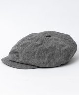 BELAFOTE/RT PEAKY HAT SOLT&PEPPER BLK CHAMBRAY