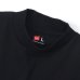 画像2: HANES/MOCK S/S NECK T  BLACK (2)