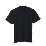 HANES/MOCK S/S NECK T  BLACK