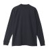 画像1: HANES/MOCK NECK L.SLEEVE T  BLACK (1)